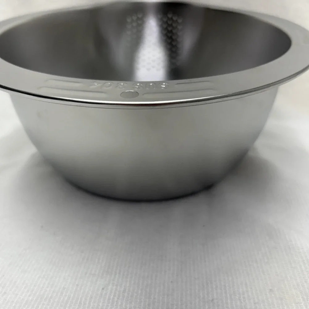 Stainless Steel SUS 304 Rice Vegetable Washing Strainer Drain Bowl Kitchen Tool